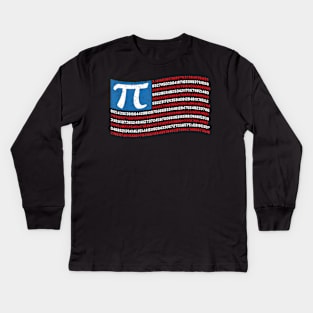 4th of July Pi Shirt American Pi Math Kids Long Sleeve T-Shirt